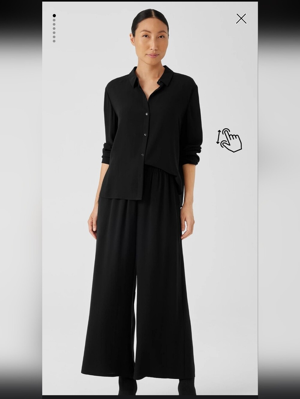Eileen Fisher 100% Silk Slouchy Pants